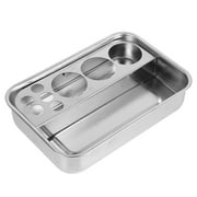 Monyance Dressing Change Tray Stainless Steel Dental Tray Organizer Holder Box(9.45X6.3X1.97Inches)